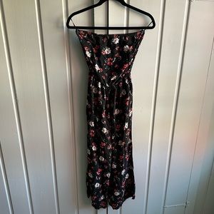 Strapless floral crop jumpsuit - Hollister size Small
